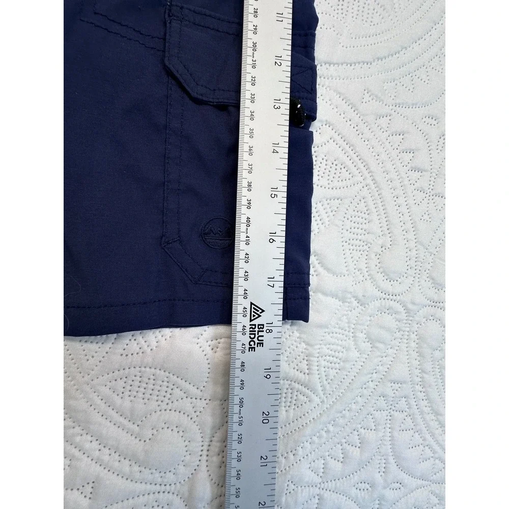 Magellan Outdoors Boys Navy Blue Cargo Shorts Size 10 Regular Adjustable Waist